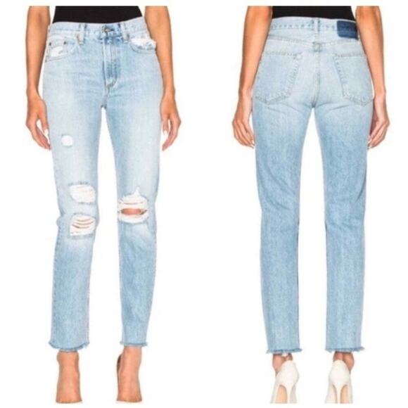 Rag & Bone Distressed Light Wash Marilyn Jeans in Union Pool Size 25 - Picture 15 of 15